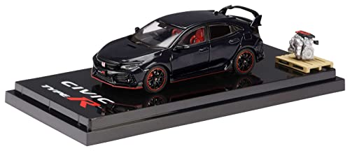 Hobby JAPAN Honda Civic Type R (FK8) 2020 fundido a presión, modelo de coche ABS, perla negra de cristal