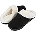 VTASQ Pantofole Inverno Donna Uomo Scarpe Peluche Morbido Ciabatte in Memory Foam accoglienti Calde Camera per la casa Indoor Outdoor Pantofole Antiscivolo Nero 42/43EU