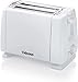 Tristar BR-1009 Tostadora para 2 rebanadas de pan, 2 Ranuras cortas, 6 ajustes de tostado, con soporte para calentar panecillos o bollería, botón de cancelación, base antideslizante, 650 W