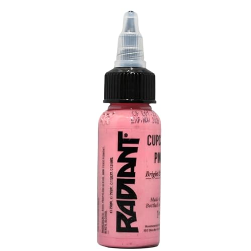 Radiant Colors Cupcake Pink Tattoo Ink 1oz Bold Pigment Professional Quality Smooth Flow Long Lasting Formula