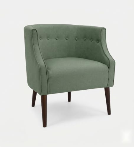 Image of Velum 3 Seater Sofa for Living Room & Office | Premium Fabric Upholstery | Solid Wood Frame | Comfortable Seating | 3 Years Warranty (Frosty Green, Chair)