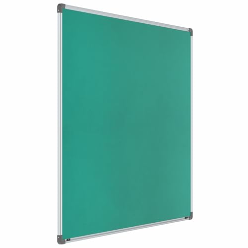 Image of Scholar Art Metis 4x5 Feet Fabric Pin Board for Office, Home & School | Vibrant & Versatile Crape Cloth + High Density Soft Board for Pinning Photos, Sticky Notes & Reminders (Emerald Green)