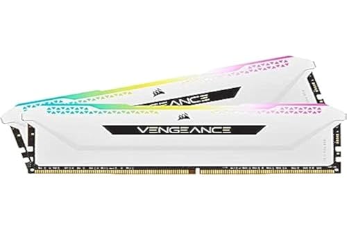 Memória Corsair Vengeance RGB PRO SL - 16GB(2x8GB), DDR4, 3600Mhz, C18, Branca - CMH16GX4M2D3600C18W