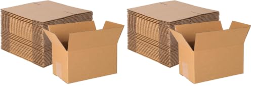 Image of zmybcpack 80 pack 7x5x4 inch Cardboard Box Mailers, Kraft Shipping Boxes