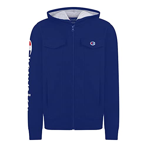Champion Heritage Boys Fleece Lined Full Zip Hoodie Jacket Kids Clothes (Small, Dark Blue) #TOP29
