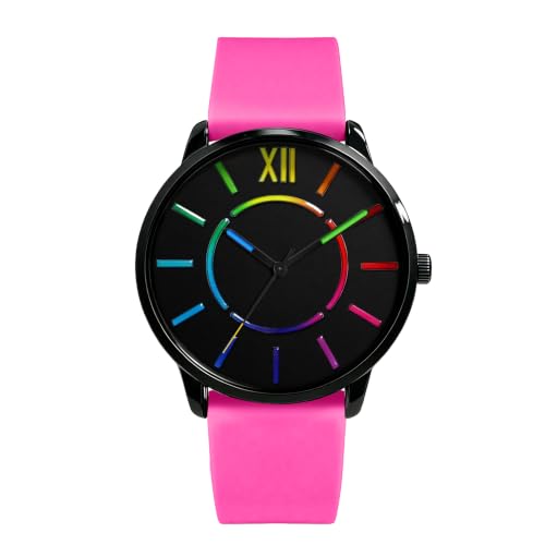 Bisley Pink Watch for Men Women Silicone Strap Waterproof Watch