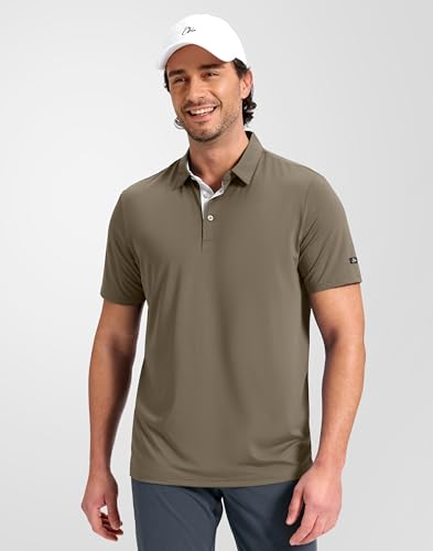 Image of Obla Mens Golf Shirt Short Sleeve Dry Fit Moisture Wicking Performance Athletic Casual Work Collared Polo Shirts for Men