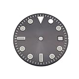 RNSZKIPJ 28,5 mm Scheibenersatz, modifiziertes Zifferblatt, leuchtend, buchstäblich passend für NH35A-Uhrwerk CA5