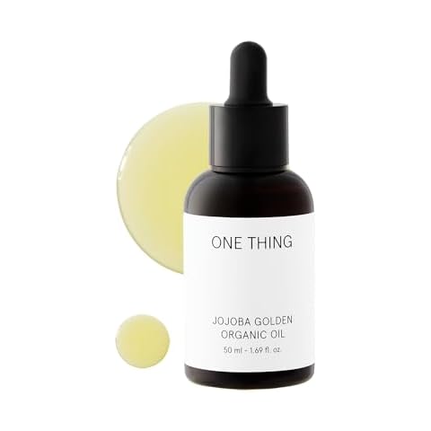 ONE THING Jojoba Golden Organic Oil 1.69 Fl Oz | Moisturizing Natural Oil for Face Body Hair Nails Dry Rough Skin | Cold Pressed, Unrefined | Refine Pores, Barrier Repair, Exfoliate | Korean Skincare Cover