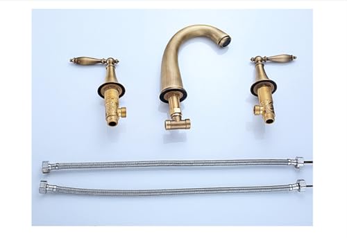 Robinet de lavabo rétro eau chaude et froide en cuivre galvanisé - 5