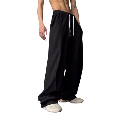 Pantalon de sport rétro pour hommes et femmes ample et droit style streetwear été