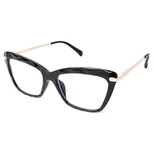 Eclipse Optics Focus Series Reading Glasses - Unisex Adults Corrective Eyeglasses, Included Case & Cleaning Cloth (Black, 1, Diopters)