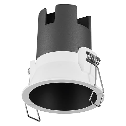 OSRAM Downlight empotrable SPOT TWIST, negro, 5W, 400lm, 840 WT, 70mm de diámetro, color de luz blanco frío, hasta un 90% de ahorro de energía en comparación con los downlights halógenos, fácil