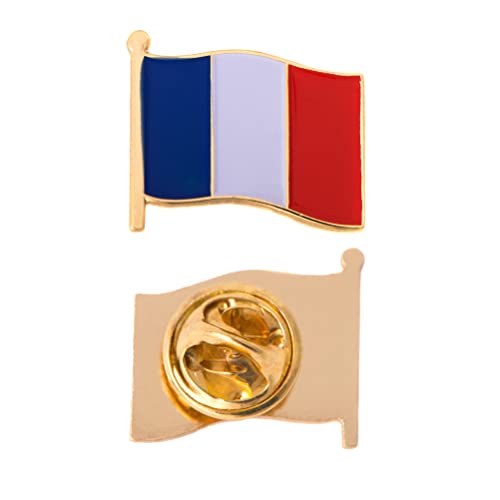 Épinglette de pays en émail cadeau souvenir homme femme drapeau ondulé français pour chapeau