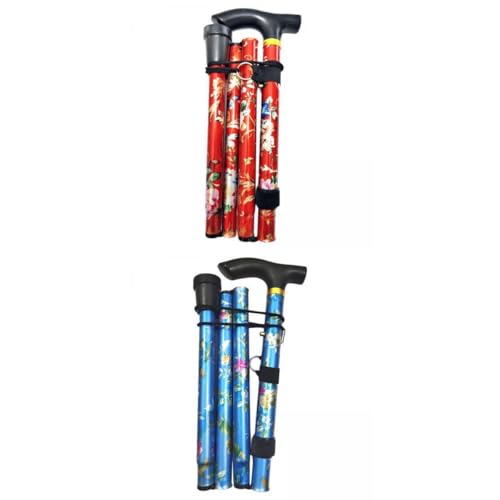 MERISHOPP® 2X Aluminium Walking Poles Sticks Portable Cane Mountaineering Crutches | Sporting Goods | Outdoor Sports | Camping & Hiking | Hiking Gear | Walking & Trekking Sticks