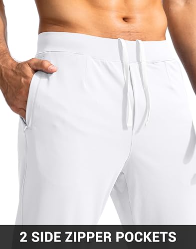Image of G Gradual Men's Golf Joggers Pants with Zipper Pockets Stretch Sweatpants Slim Fit Track Pants Joggers for Men Work Running