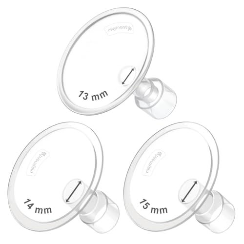 Image of Maymom MyFit Flanges Classic /Conical Shape Goldie Pack 13 14 15 mm Compatible with Medela Breast Pumps and Maymom Wide Base and Narrow Base Connectors