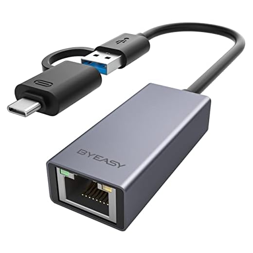 USB-hub 3.0 BYEASY USB C hubb Ethernet 10/100/1000 Mbps USB-splitter för bärbar dator 3.0 aluminium USB C Ethernet-adapter för Macbook, Macbook Pro/Air, Mac Pro/mini, iMac, XPS, Surface Pro, Notebook PC etc