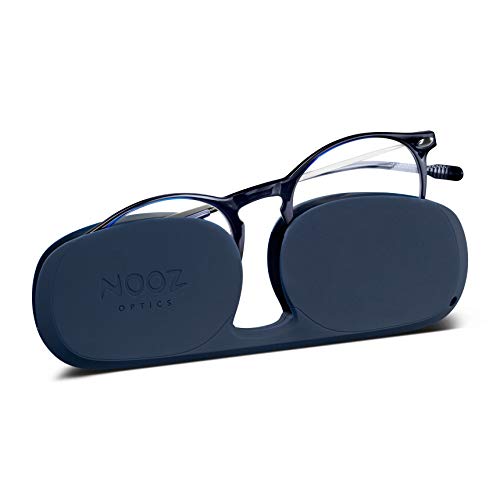 Nooz Optics - Blue Light Blocking Glasses Without Correction for 6-10 Years Kids - Round Shape - Navy Blue Color - Cruzy Collection