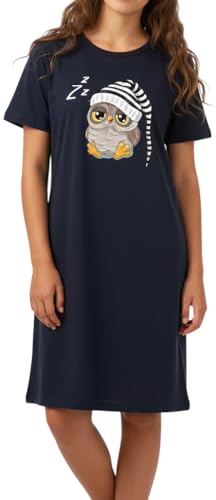 Mädchen Nachthemd mit kurzem Arm, weicher Single-Jersey aus 100%...