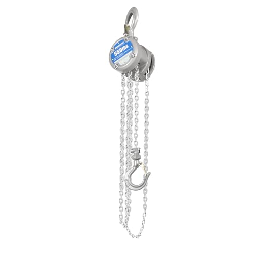 Amarite Mini Hand Chain Hoist 1/4 Ton Capacity 10FT Lift Dual Chains 0.8 Hook 550Lbs Manual Chain Fall for Garage Engine Lifting & Workshop Use