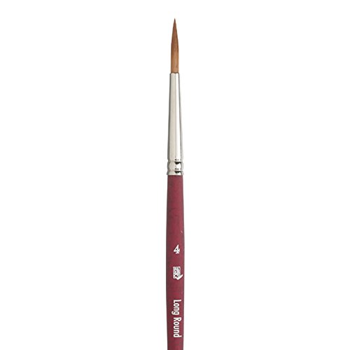 Image of Princeton Velvetouch Long Round Brush, Synthetic, Short Handle, Size 4, 1 Count