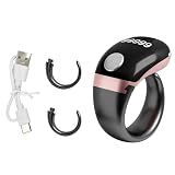 KEWAYO Tasbih Zikr Smart Ring – Contatore di preghiera regolabile, 3 misure (18-22 mm), App & impermeabile, digitale a 4 cifre, promemoria di preghiera per musulmani (oro rosa)