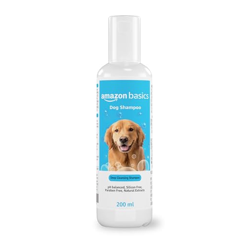 Amazon Basics Deep Cleansing Shampoo for Dogs | 200 ML | with Natural Extracts | PH Balanced
