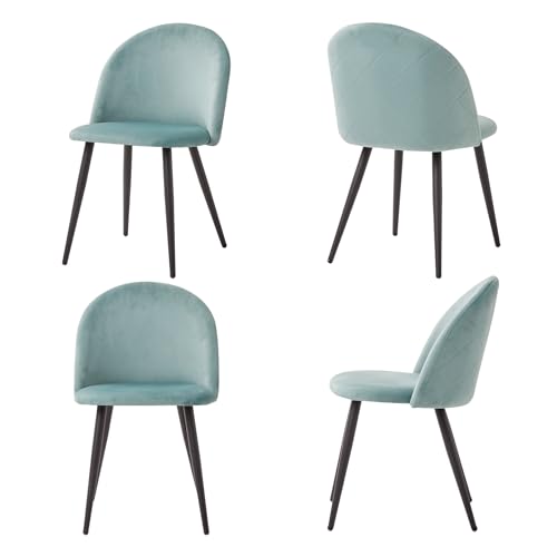 Sillas Comedor Pack 4 Modernas Terciopelo Marca TTATC