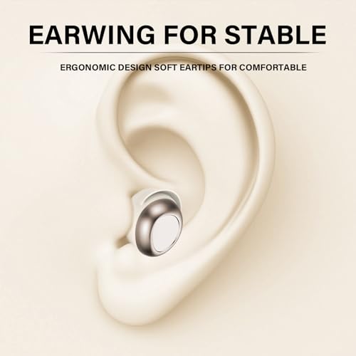 Image of Wireless Earbuds, Hybrid ANC 40dB Noise Cancelling Headphones, 45H Playtime, Bluetooth 5.4, 10mm Drivers with 5 EQ, ENC Dual Mic, IPX7 Waterproof, Transparent Mode, Digital Battery Display White