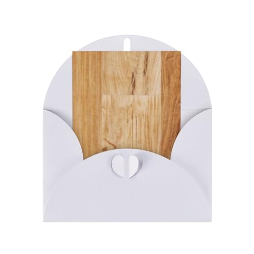 木目 誕生日グリーティングカード 祝福ポストカード学生ギフトカードメッセージカード White