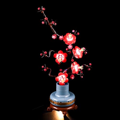 GEAMENT LED Licht-Set Kompatibel mit Lego Pflaumenblüte (Plum Blossom) Botanical Collection 10369 Bausteine Modell (Modellsatz Nicht enthalten)