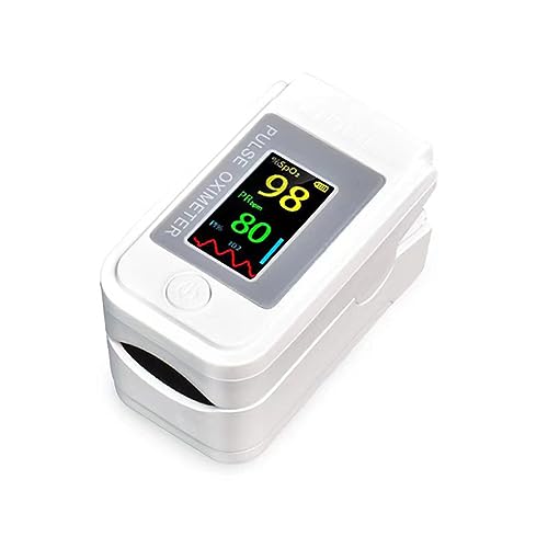 FONCBIEN Oxímetro de Dedo - Saturación De Oxígeno En La Sangre -Oxímetros De Pulso Para Atletismo y Aviación,Frecuencia Respiratoria,Frecuencia De Pulso,Índice De Perfusión De Sangre