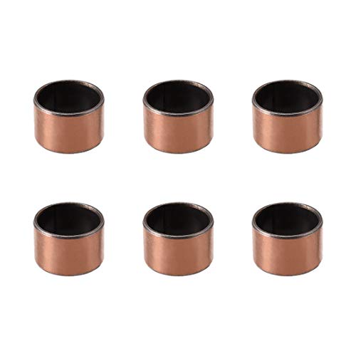 sourcing map 6Pcs Cojinetes de Casquillo, Manguito de Rodamiento sin Aceite, Diámetro Interior 20mm, Diámetro Exterior 23mm, Longitud 15mm, Cojinetes de Manga Bujes de Acero Carbono