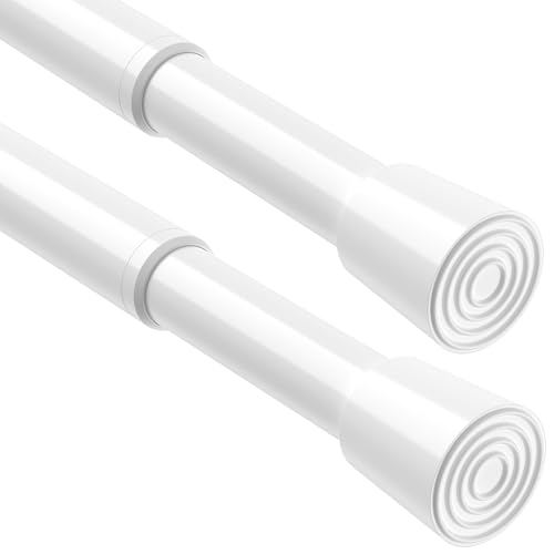 BSYXLSX Tringle à Rideaux Extensible Sans Percage, 70-100 cm, Barre Rideau Sans Perçage blanc pour Rideaux de Porte, Petites Fenêtres et Placards