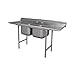 900 Series Double Seamless Bowl Scullery Sink Width: 81"