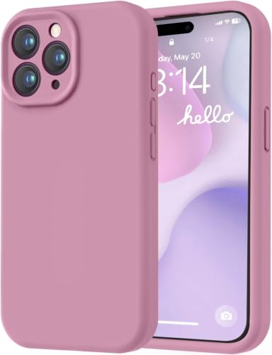 Image of LOVE 3000 Designed for iPhone 15 Pro Max Case, Premium Silicone with [Soft Anti-Scratch Microfiber Lining] Shockproof Protective Phone Case for Men Women Girls 6.7 inch, Lavender Purple
