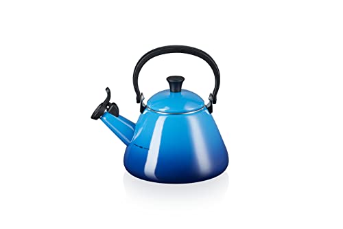 Le Creuset Kone Wasserkessel mit Pfeife, Emaillierter Stahl, 1,6 L, Azure, 40101022200000 – Ansicht 2