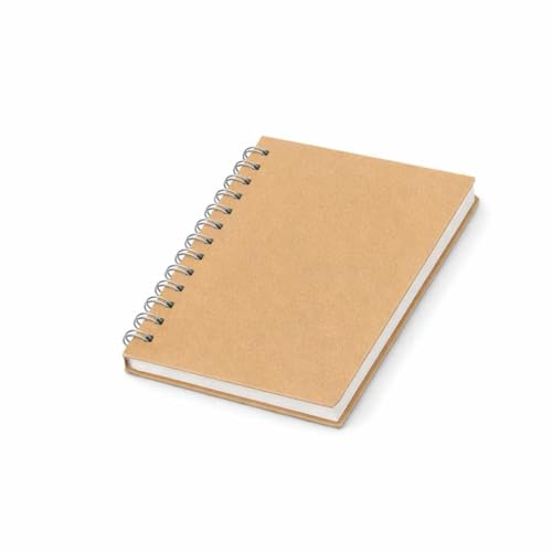 Image of AccuPrints (Pack of 2 A6 Spiral Notebook, Kraft Cover, Unruled, 160 Pages, 148mm x 105mm, Pocket Diary for Writing and Sketching