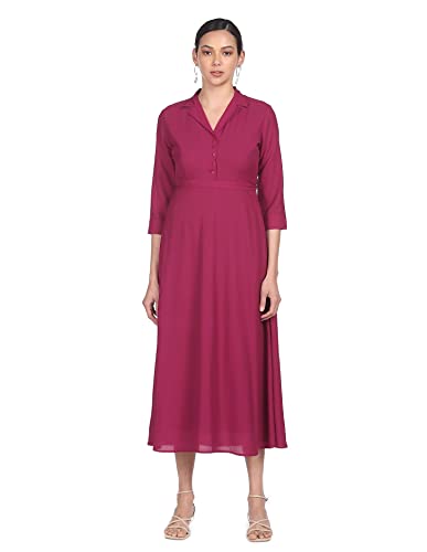 Image of SHFFL Women's Polyester Empire Waist Maxi Dress