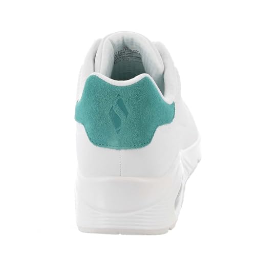 Skechers Damen Stand On Air UNO, White Durabuck Mint Suede Trim, 41 EU