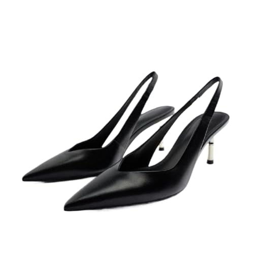 Talons Hauts Sandales aux Orteils Pointus en Version Métal Chic