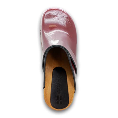 Image of Bjork Maja Wood Open Back Leather Clogs