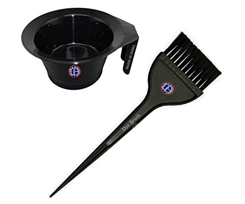 Ear Lobe & Accessories Personal/Professional Combo of Hair Color Dye Brush/Bowl Color May Vary