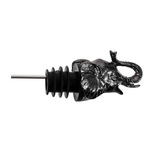 Healeved Alloy Elephant Head Wine Bottle Spout Unique Animal Head Shaped Wine for Wine Durable Wine Accessory for Aerating and Serving