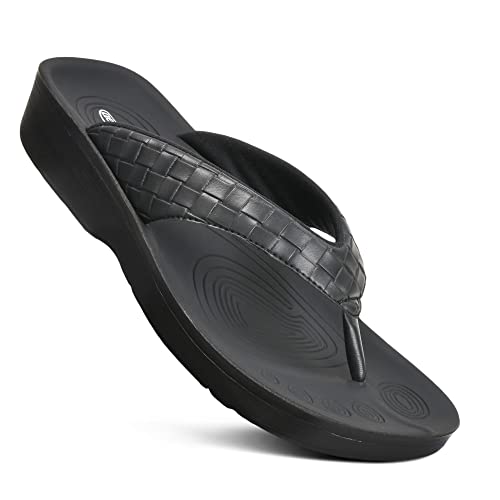 Image of AEROTHOTIC Comfortable Arch Support Flip Flops for Women Orthotic Sandals