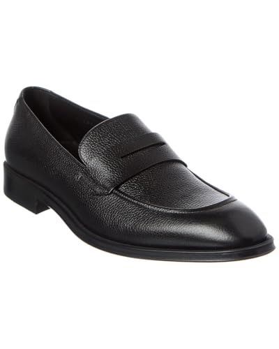 BOSS Hugo Derrek Leather Loafer, 8, Black