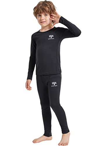Boy Kids Merino Wool Base Layer Set Top and Bottom Thermal Underwear3
