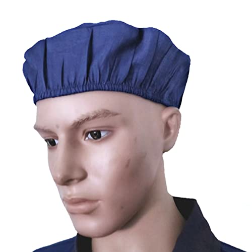 TRANCE Cotton Washable & Reusable Head Cap | Multipurpose Head Cover Cap for Kitchen Cooking, House Cleaning, Garden & Farms | Food & Processing Industries, Hotels Hygiene Caps (Pack of 2, Dark Blue)