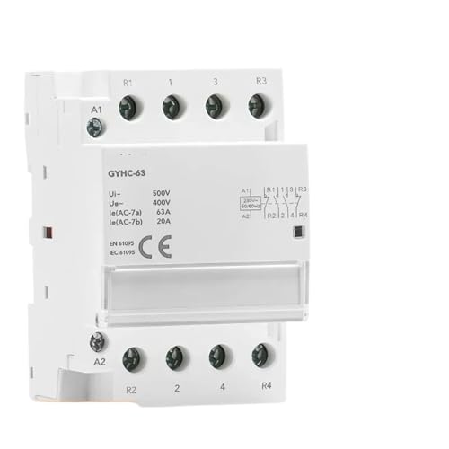 Contacteur CA GYHC 4P 63A 3NO 1NC pour résoudre les surcharges de tableau